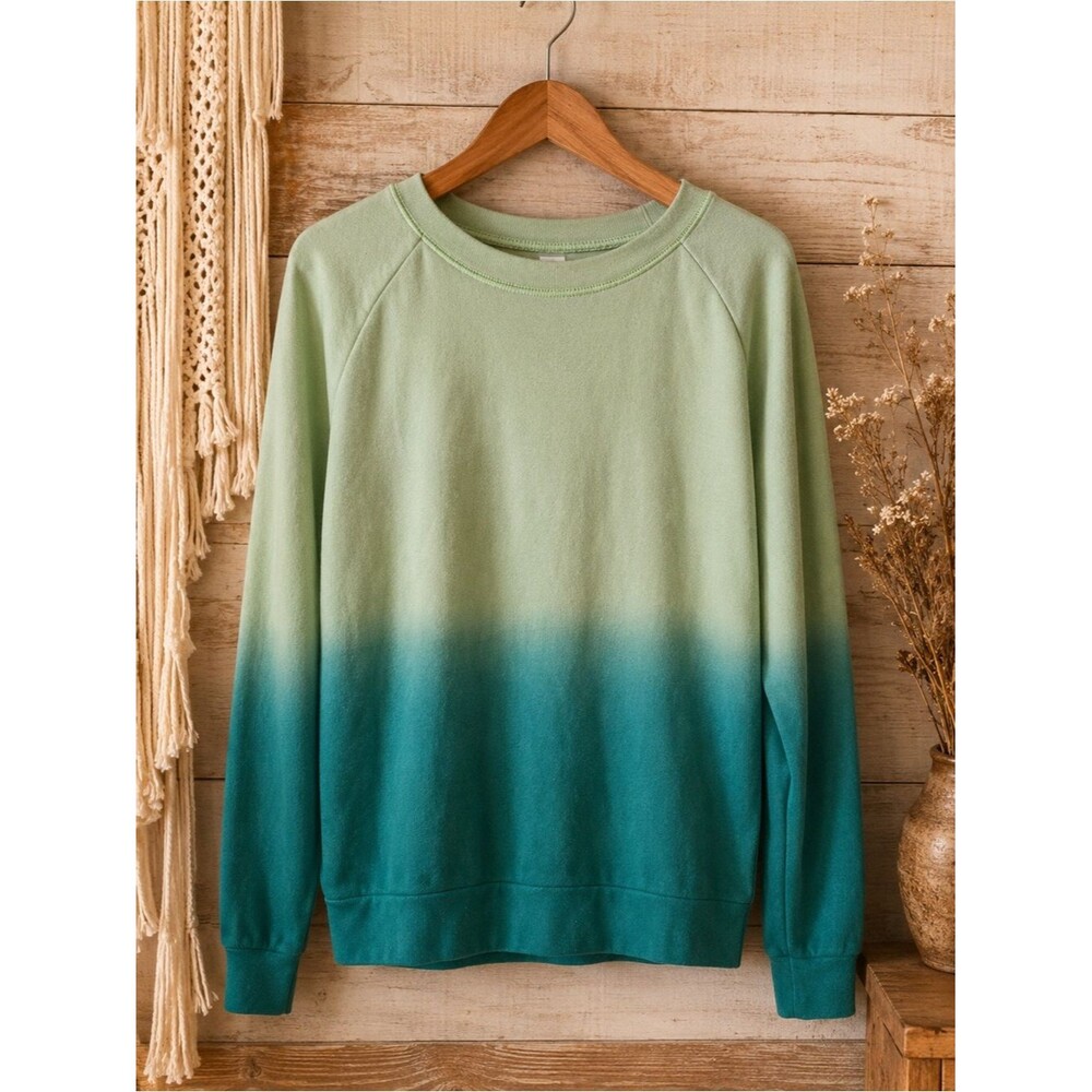 Mossimo Supply Co. Womens Ombre Sweatshirt Long Sleeve Casual Pullover Top Large